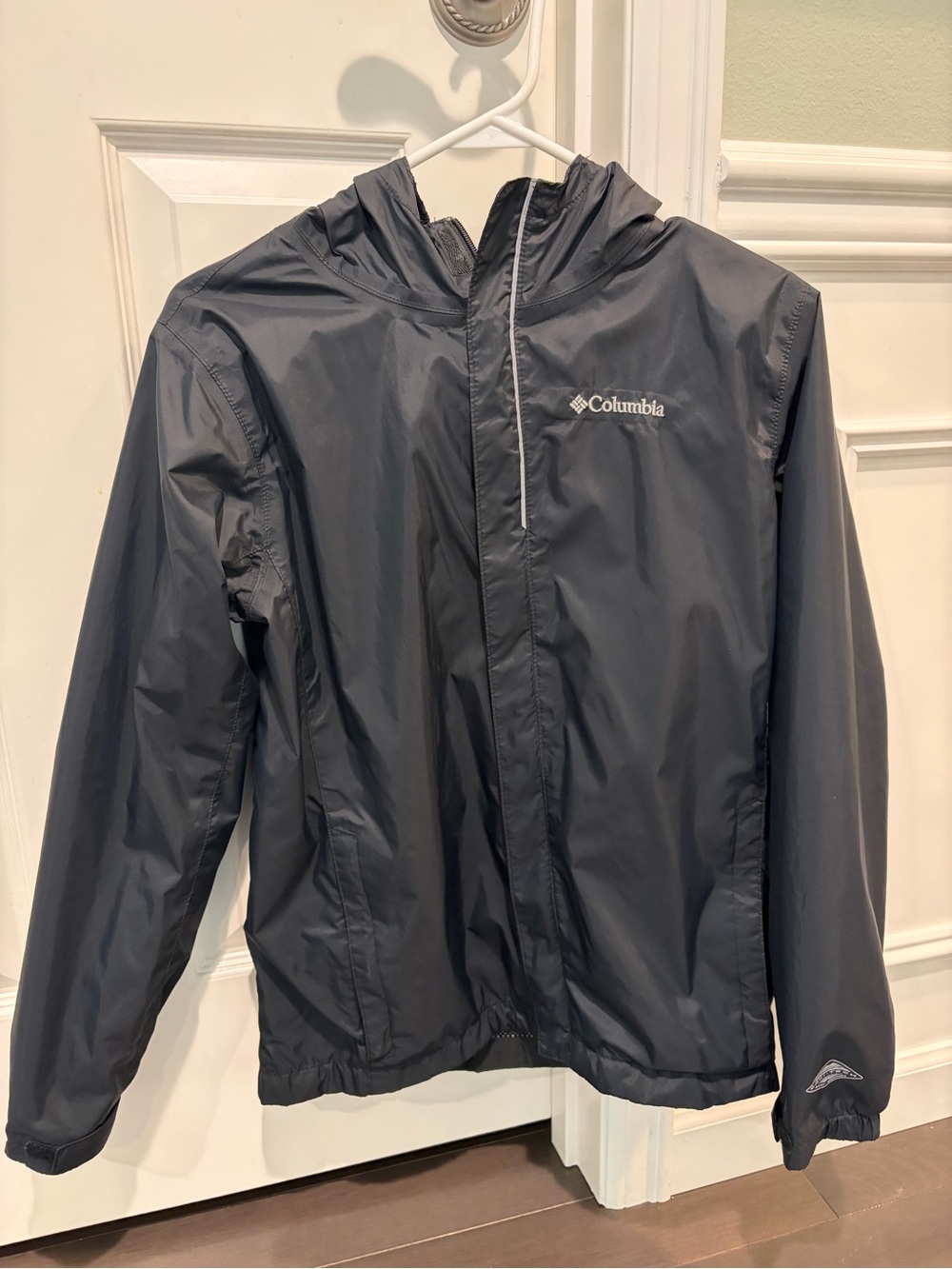 Columbia Omni tech Kids Gray Hooded Raincoat